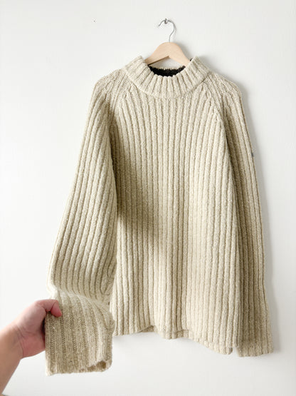 Vintage Ribbed Mockneck Sweater