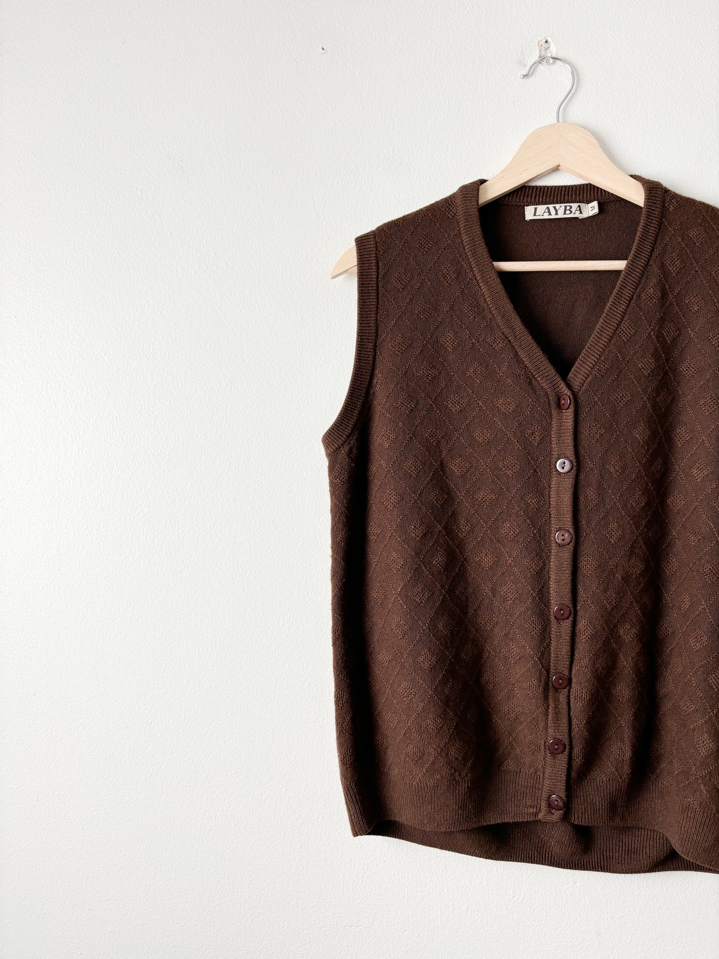 Vintage Brown Sweater Vest
