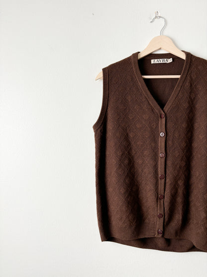 Vintage Brown Sweater Vest