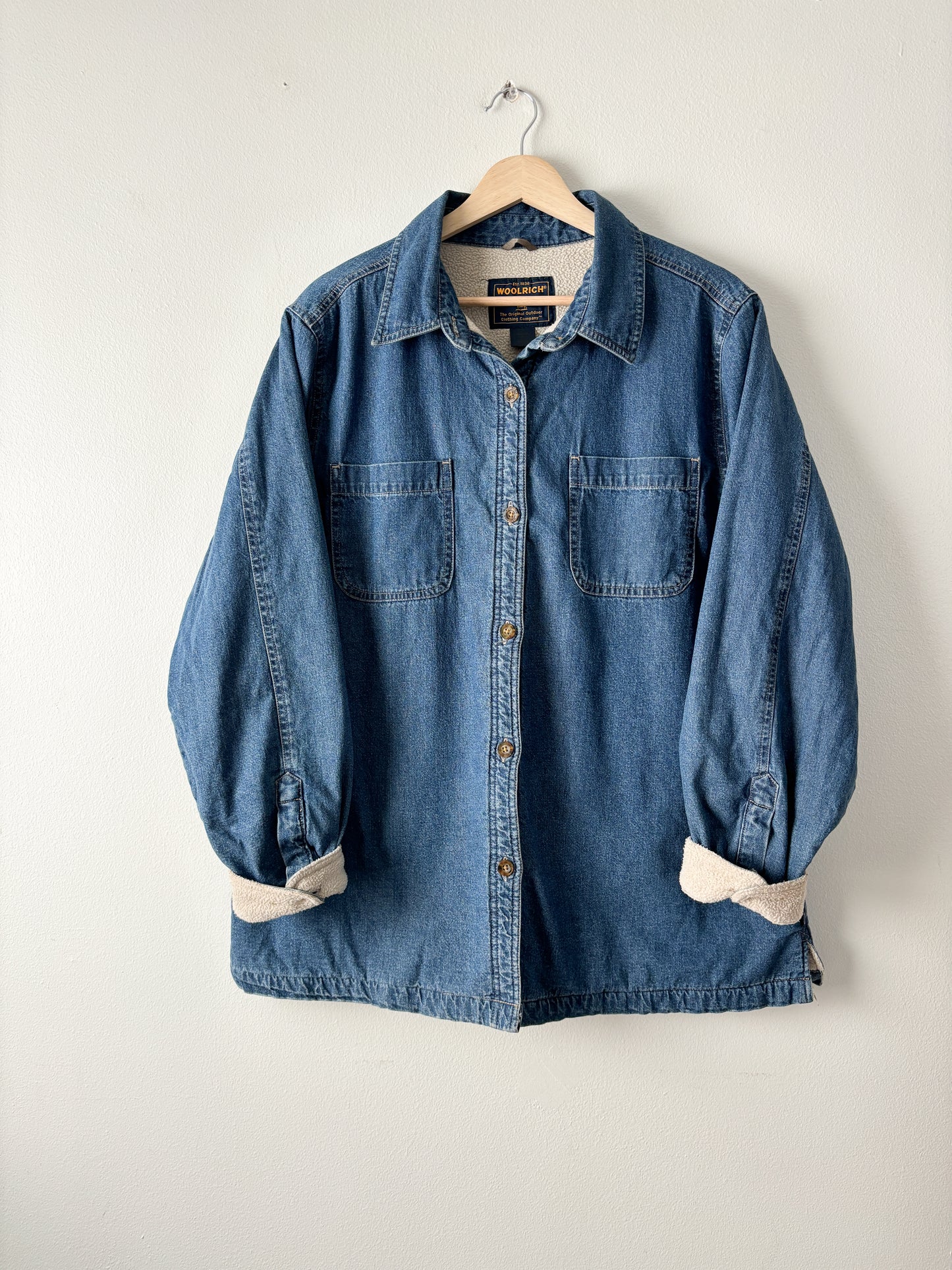 Woolrich Denim Sherpa Lined Shacket