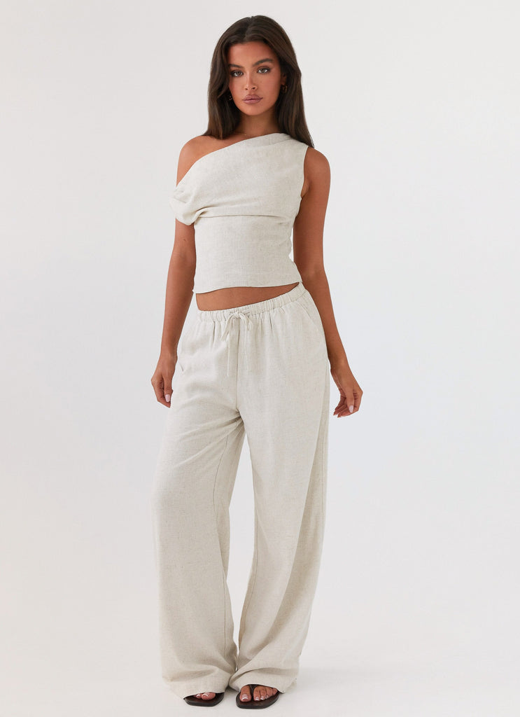 Peppermayo Linen Blend Wide Leg Pants