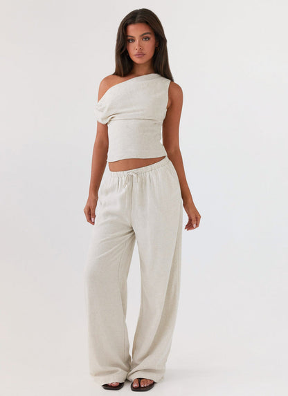 Peppermayo Linen Blend Wide Leg Pants