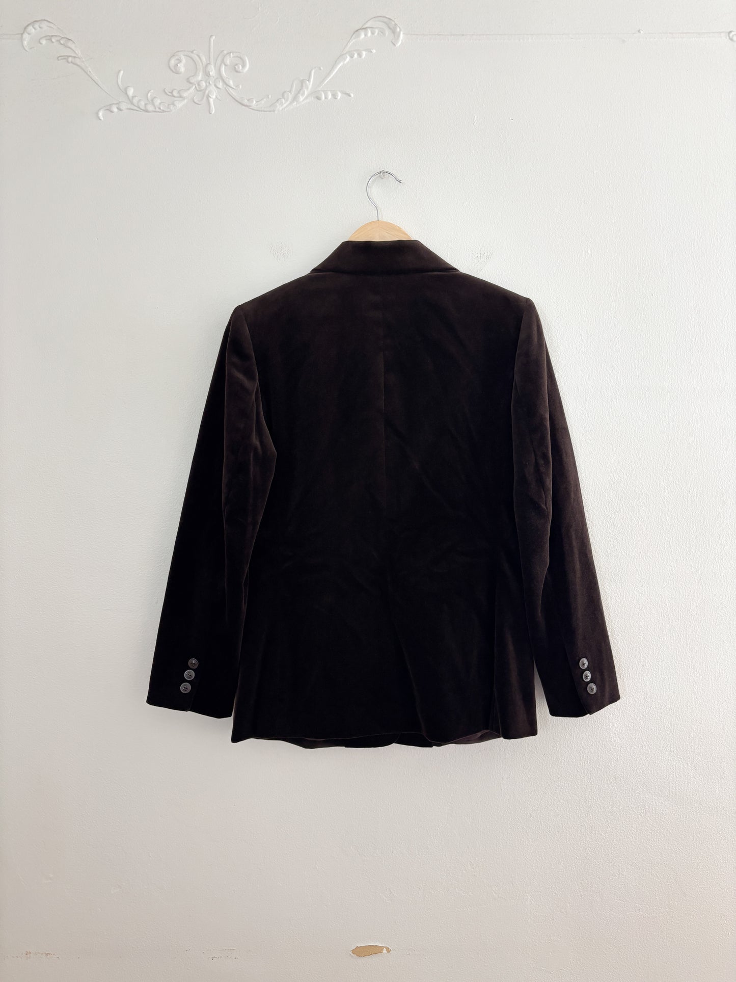 Vintage Brown Velvet Blazer (4)