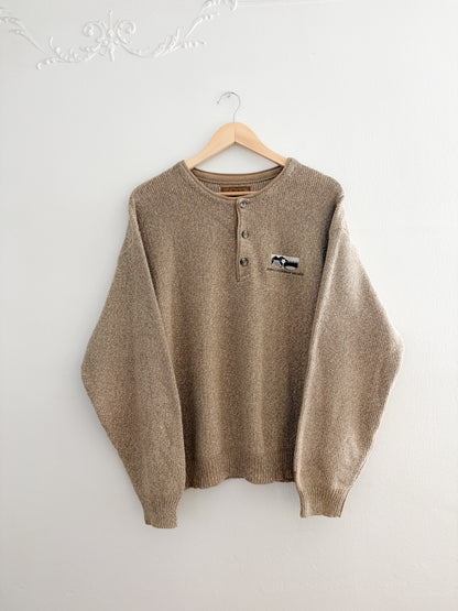 Vintage Henley Sweater (L)