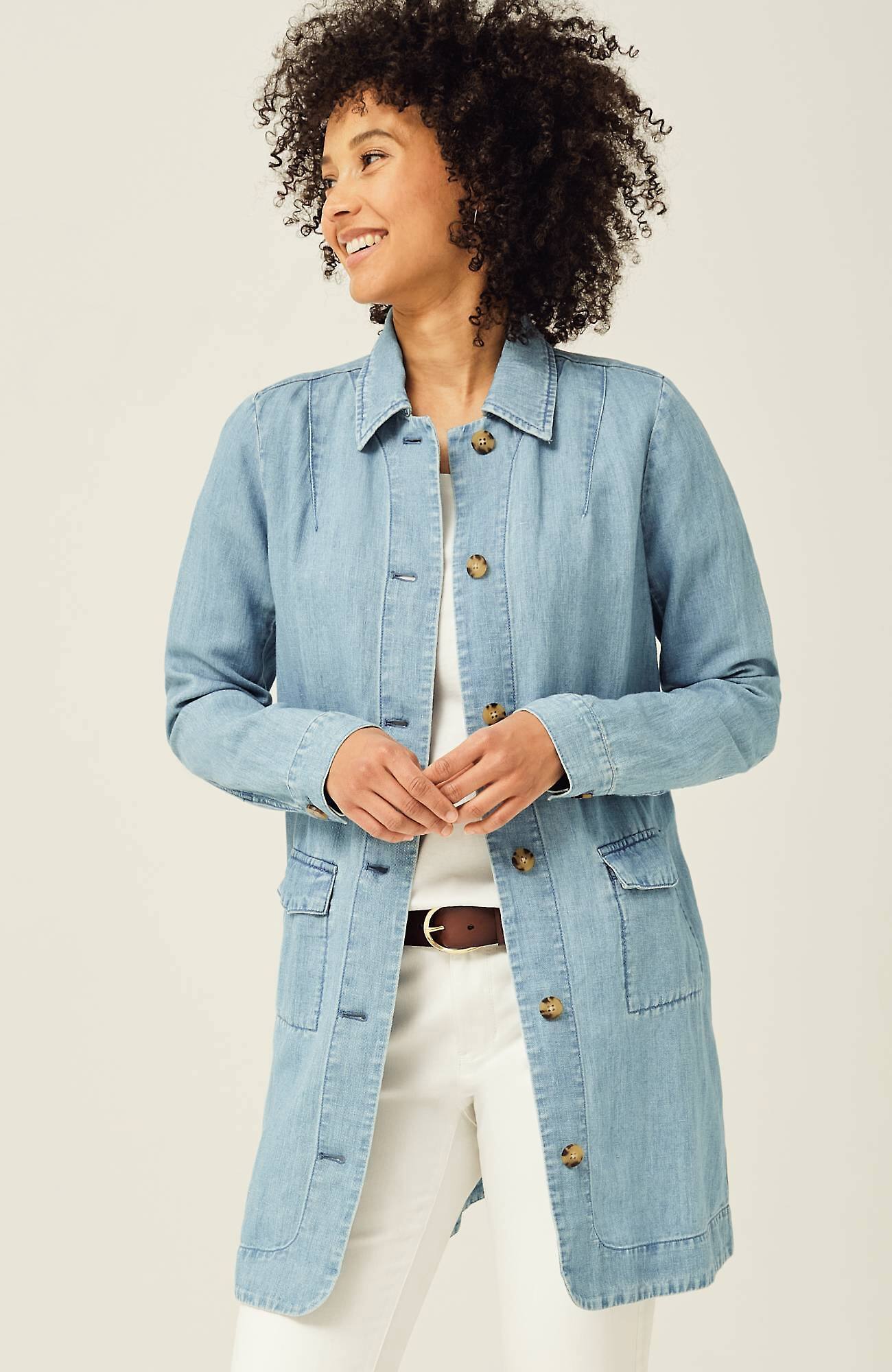 J Jill Button Front Duster Jacket (3X)