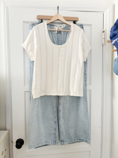 NWT Madewell Pointelle Tee (XXL)
