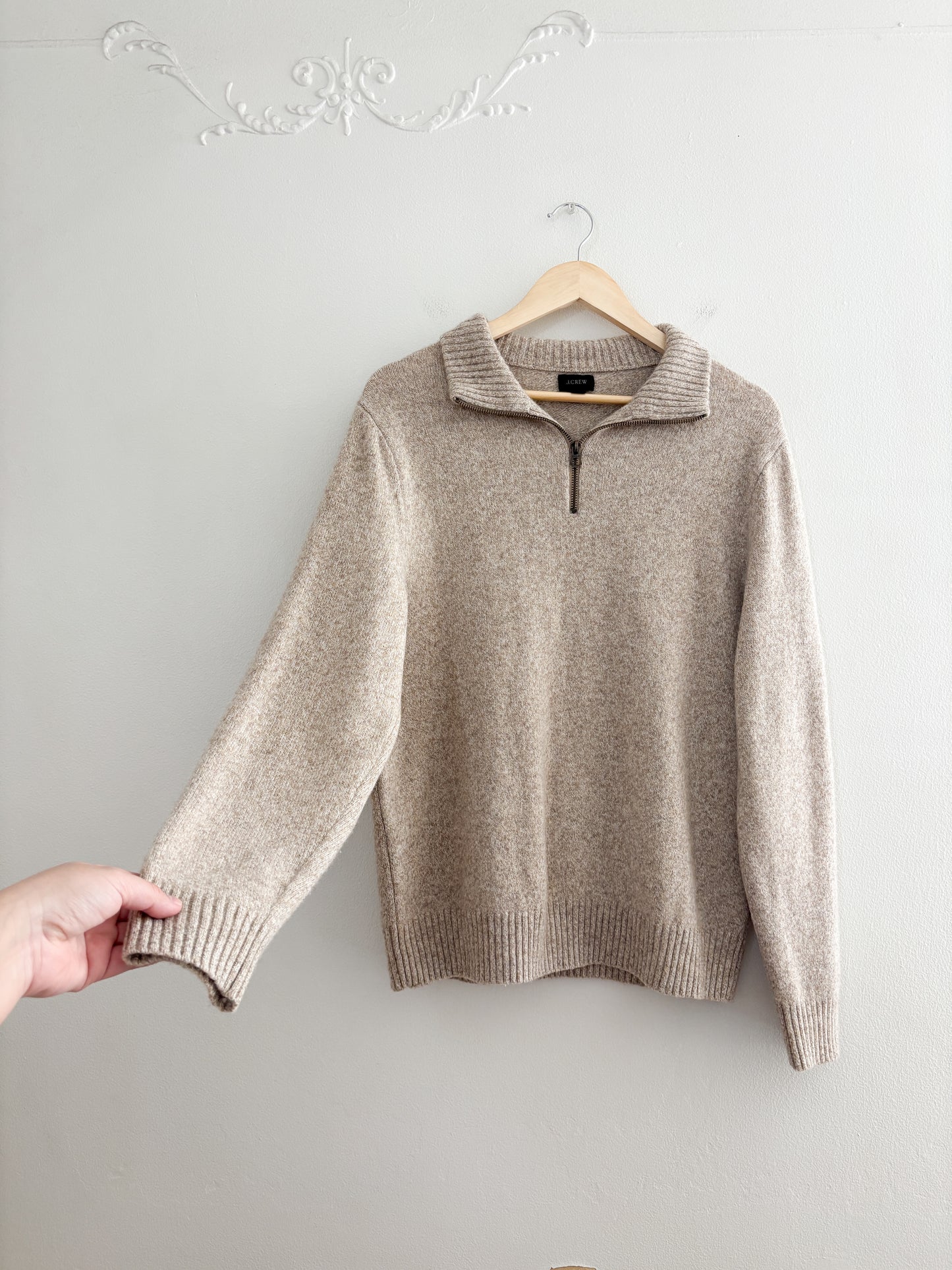 J Crew Quarter Zip Sweater (L)