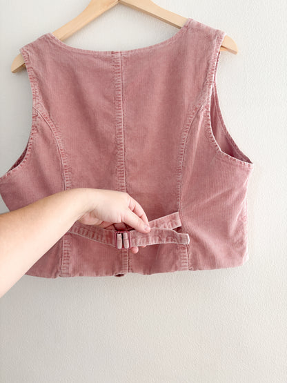 Princess Highway Pink Corduroy Vest (M/L)