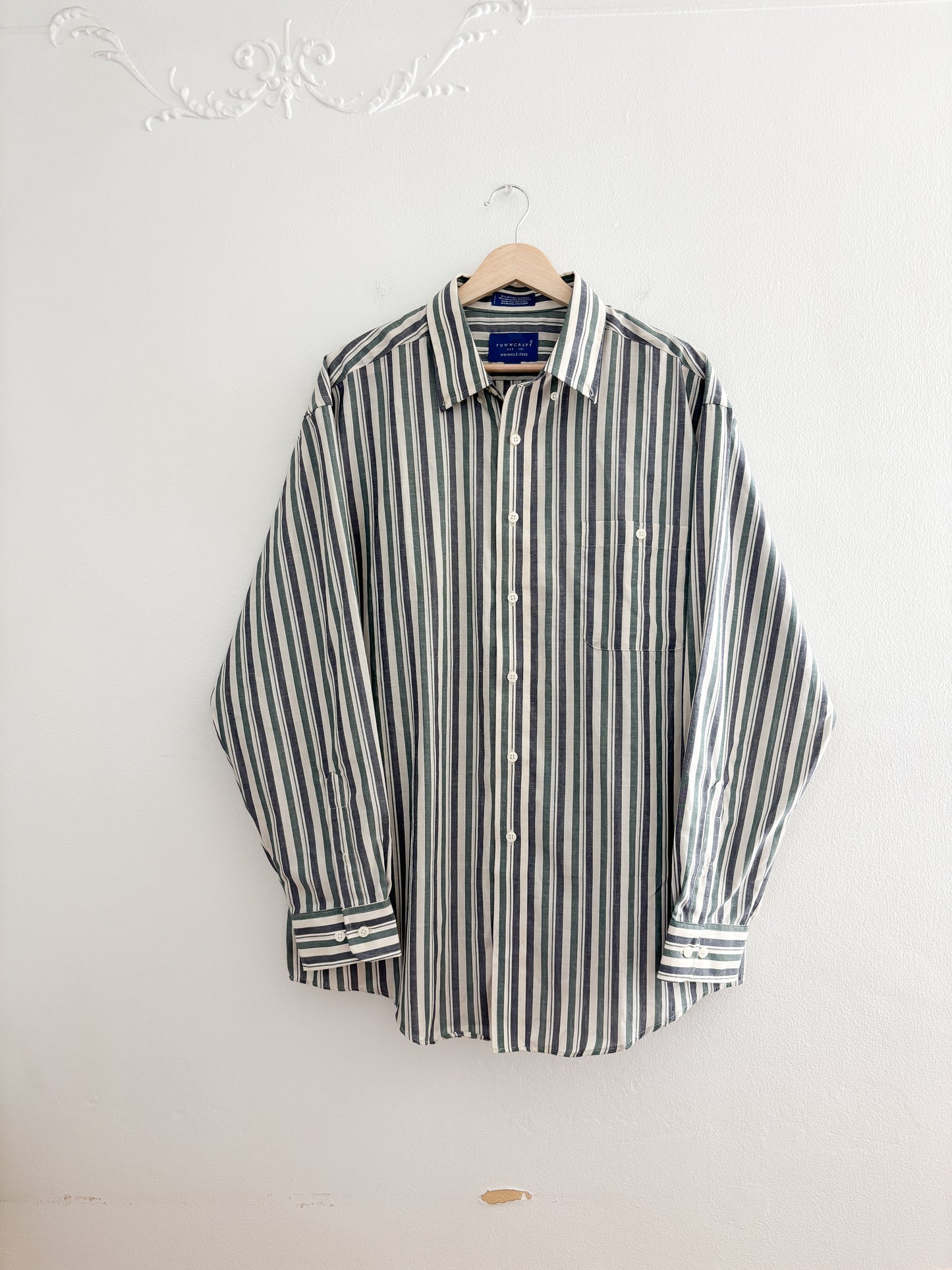 Vintage Striped Button Up (L)