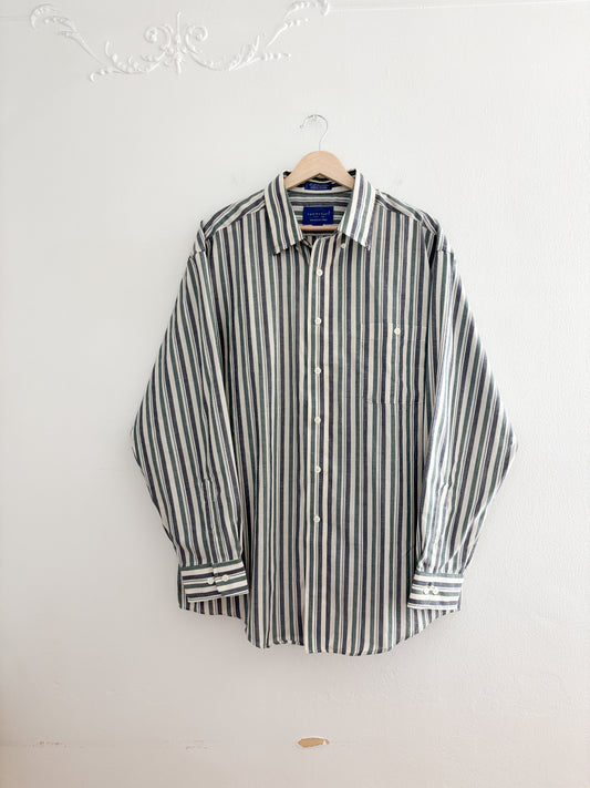 Vintage Striped Button Up (L)