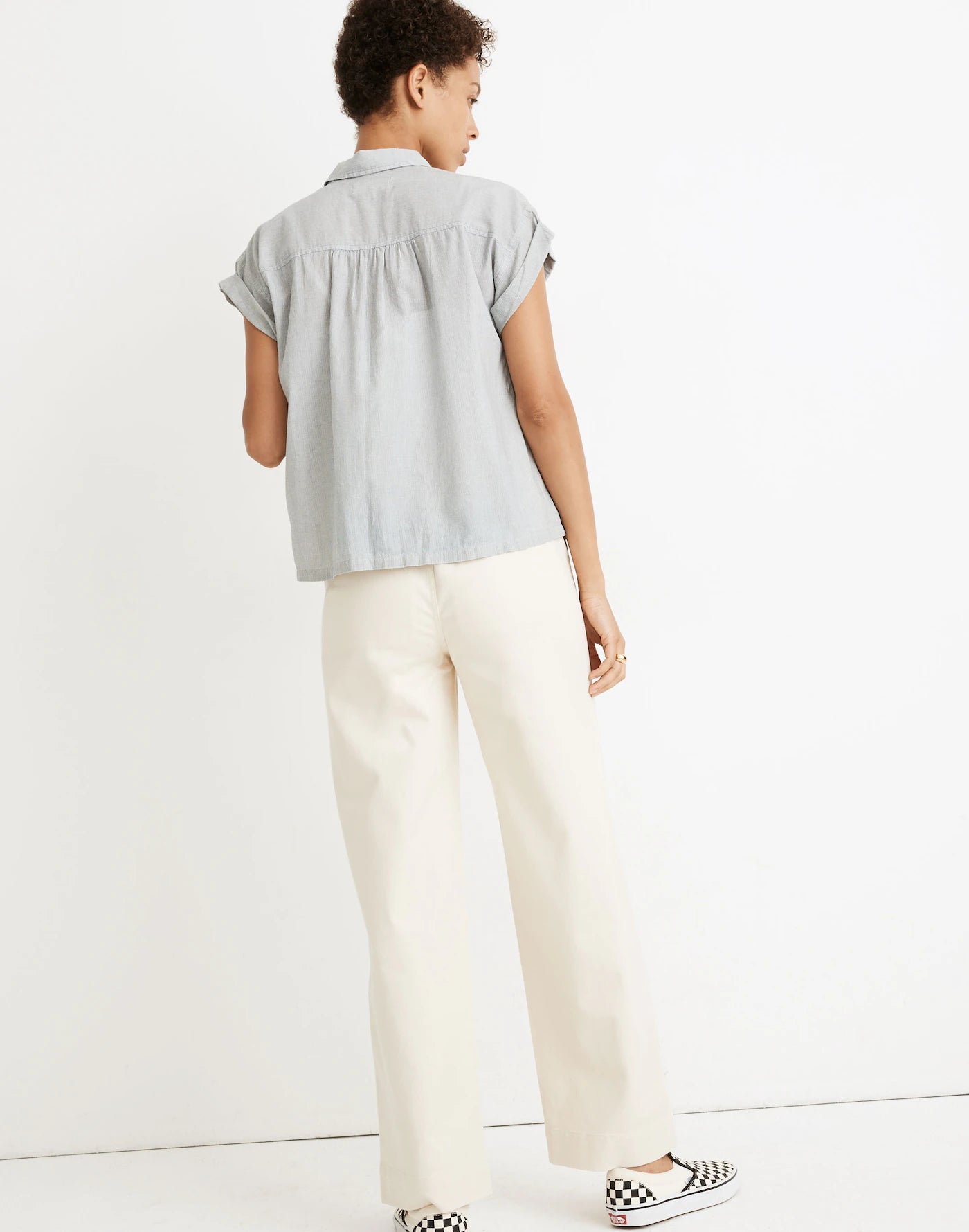 Madewell Striped Button Up Top (M)