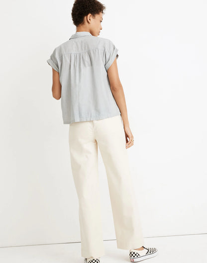 Madewell Striped Button Up Top (M)