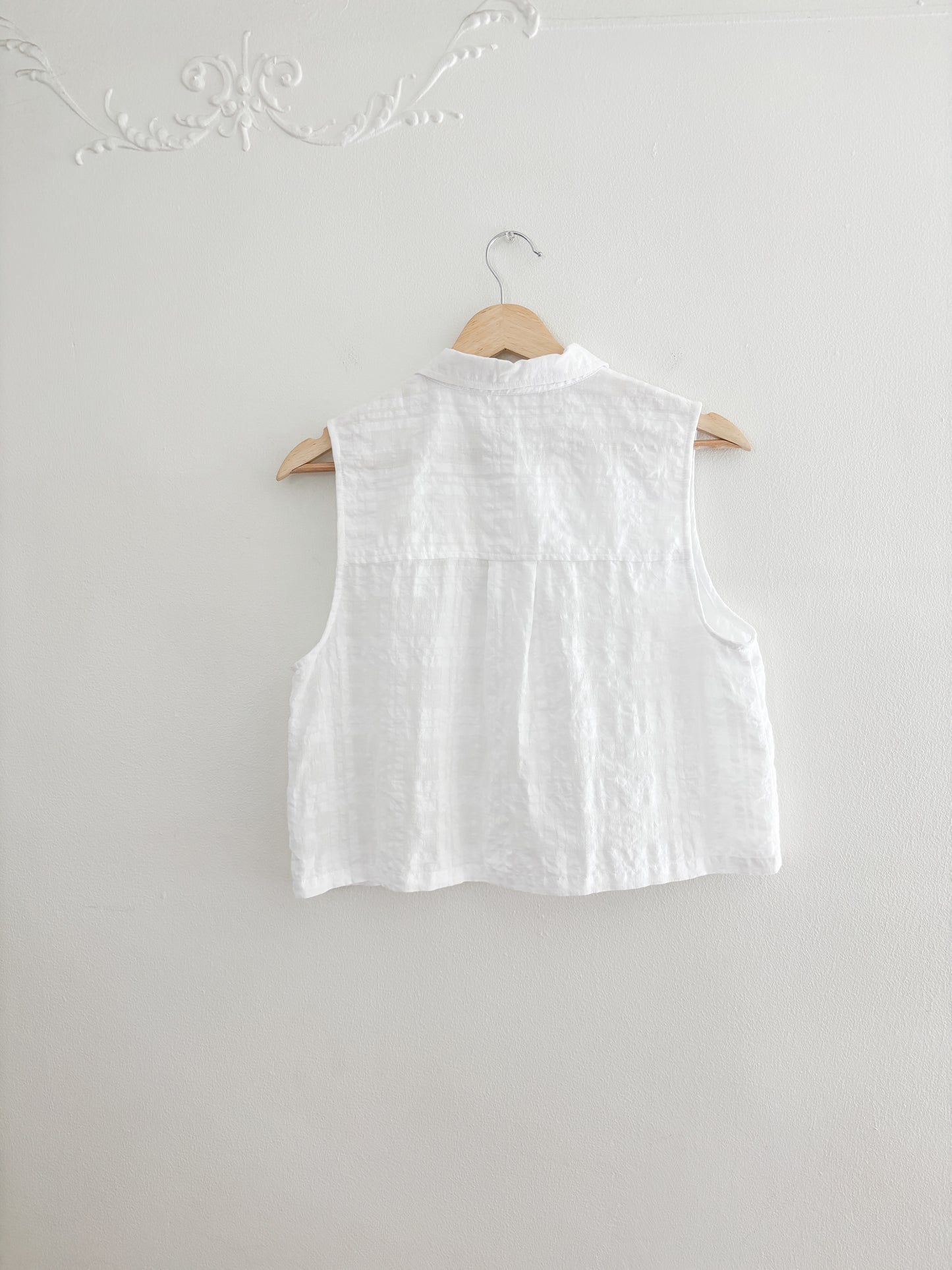 Brixton Collared Crop Top (S)