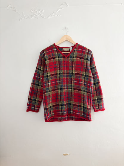 Vintage Liz Claiborne Plaid Sweater (S)