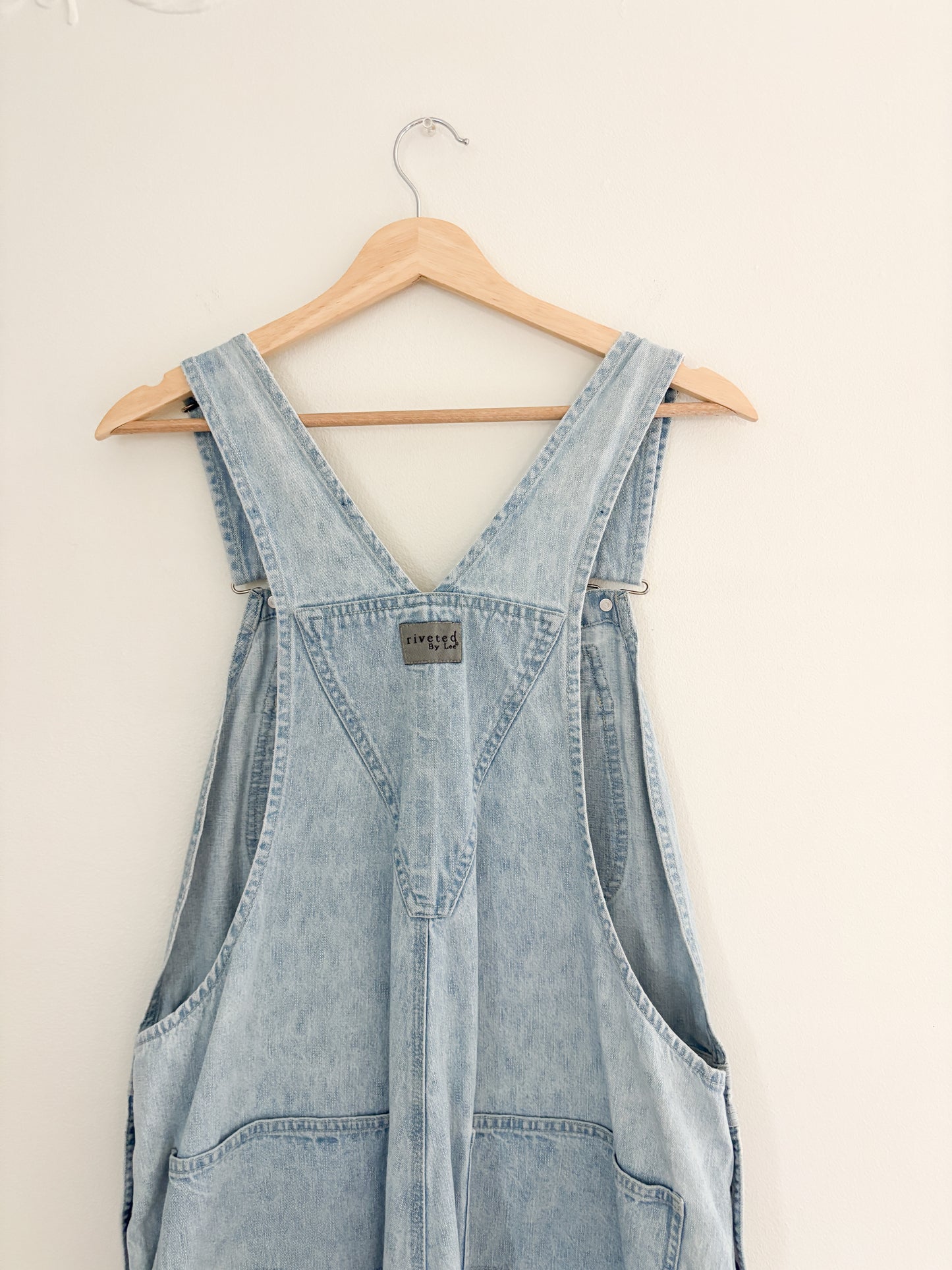 Vintage Riveted By Lee Light Wash Shortalls