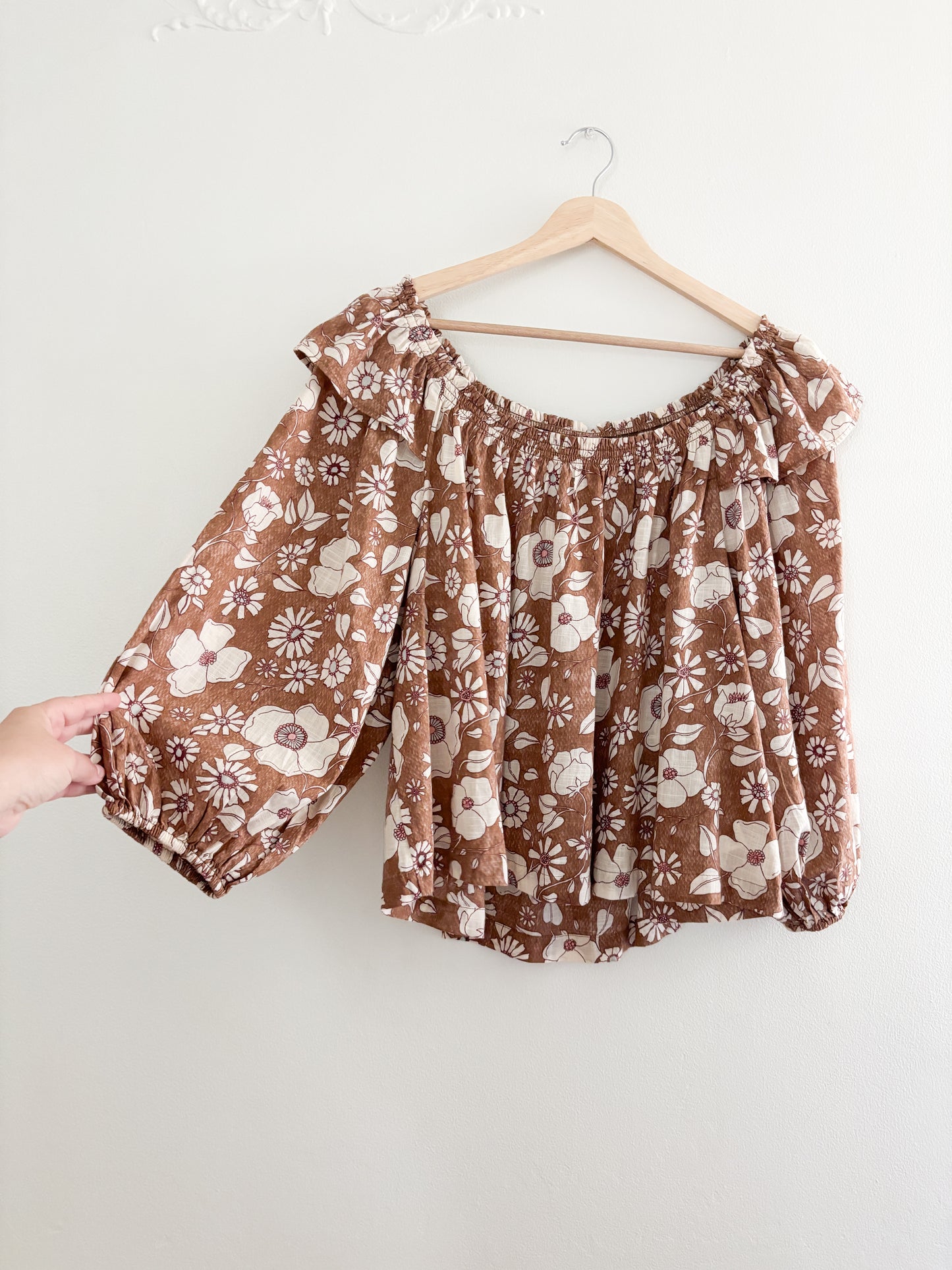 NWT Free People Floral Blouse