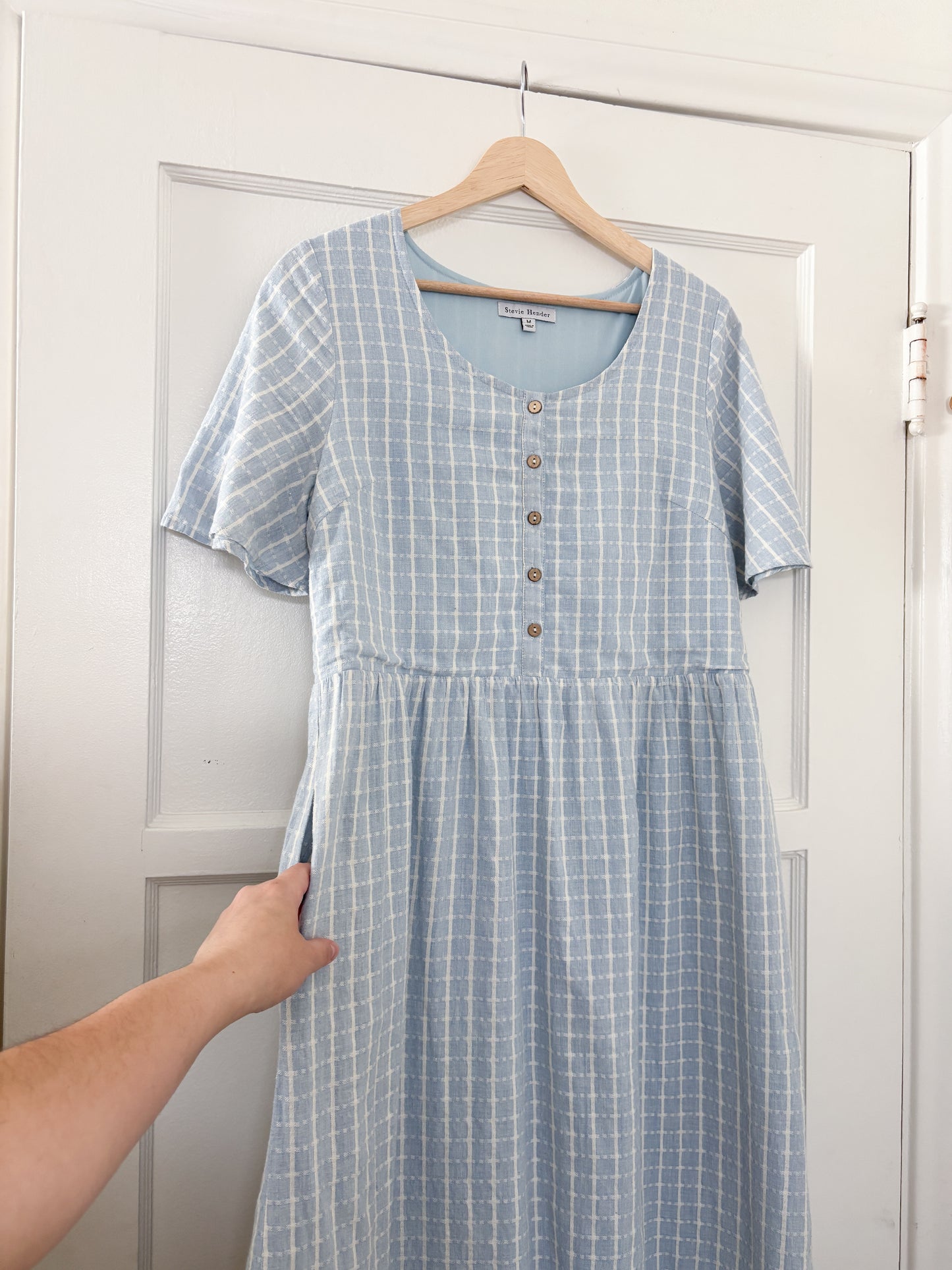 Stevie Hender Plaid Blue Dress (M)