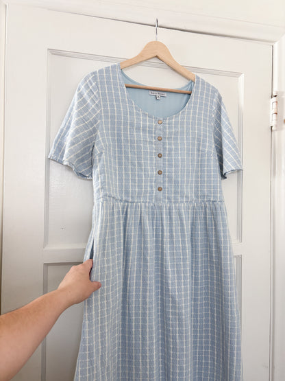 Stevie Hender Plaid Blue Dress (M)
