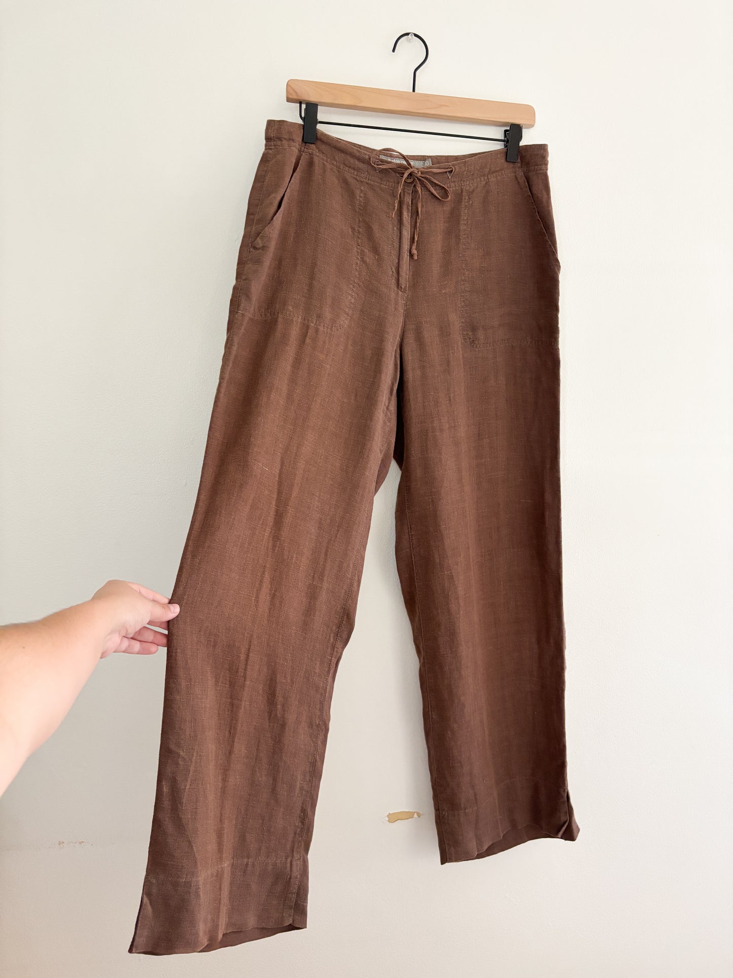 Vintage Brown Linen Pants (30/31”)