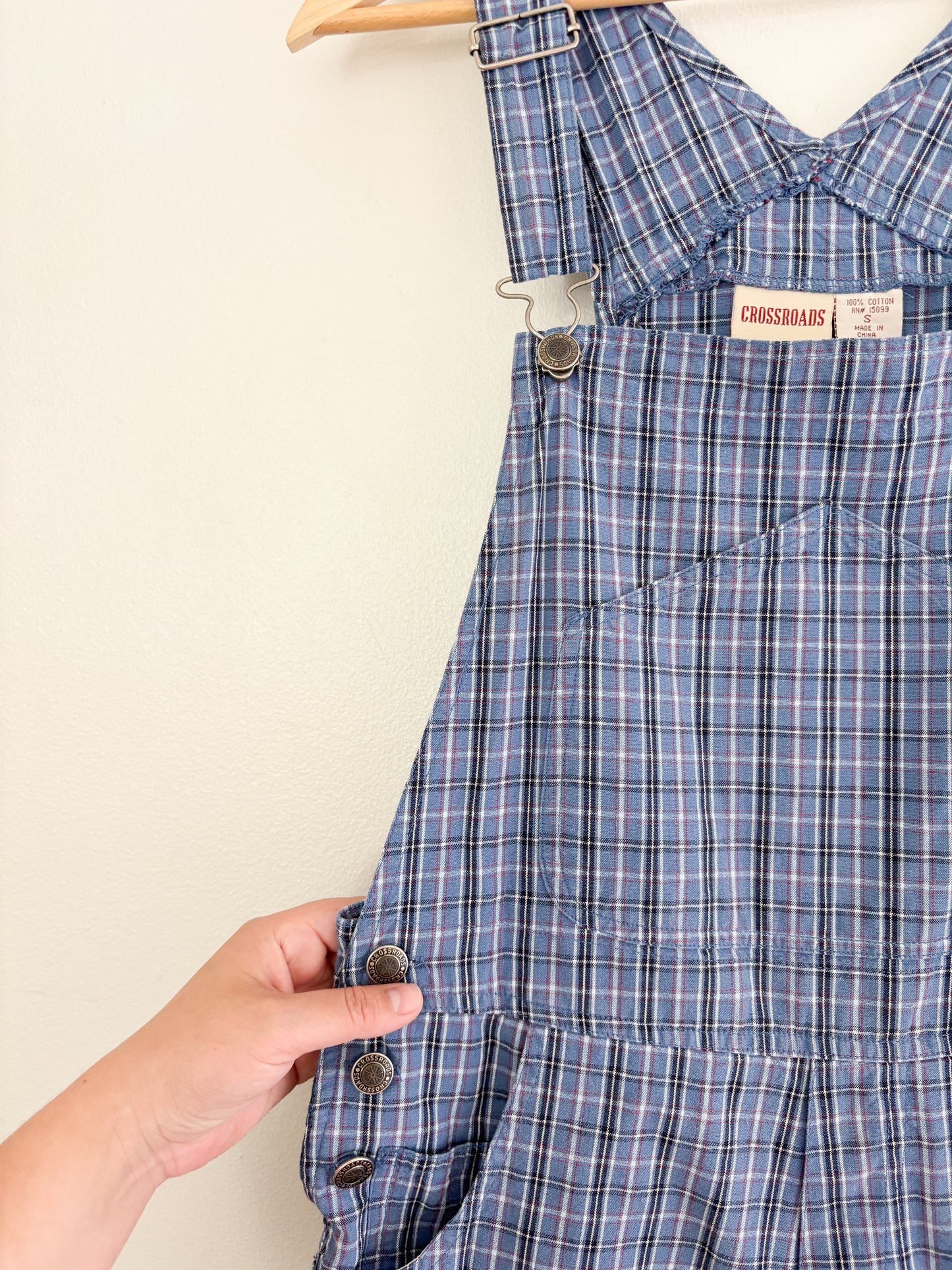 Vintage Plaid Overalls (S)