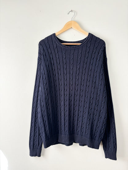 Izod Navy Cable knit sweater