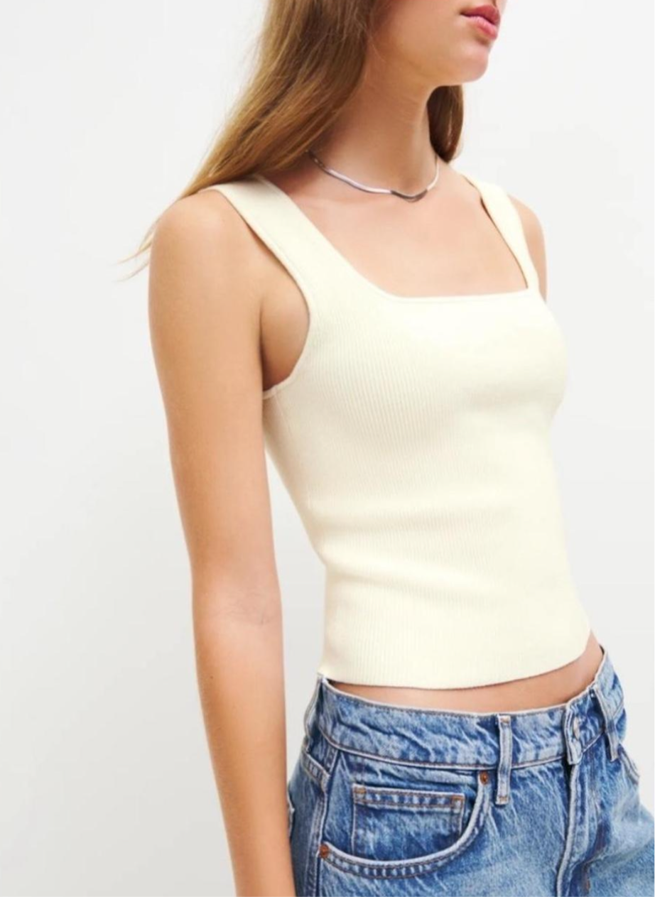 Reformation Julia Ribbed Sweater Tank (S)