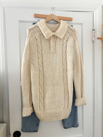 HandKnit Collared Sweater (M/L)