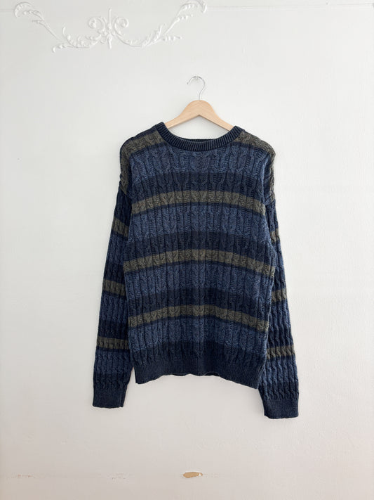 Vintage Striped Sweater (M)