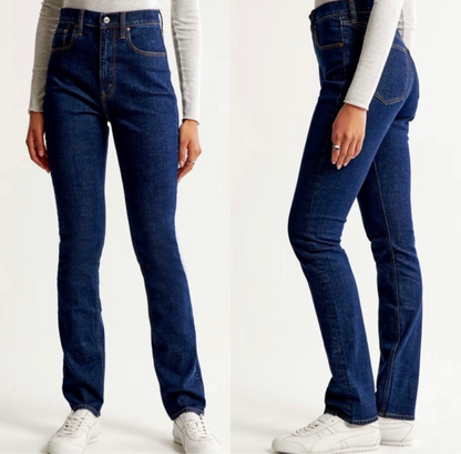 Abercrombie Slim Straight High Rise Jeans (16)