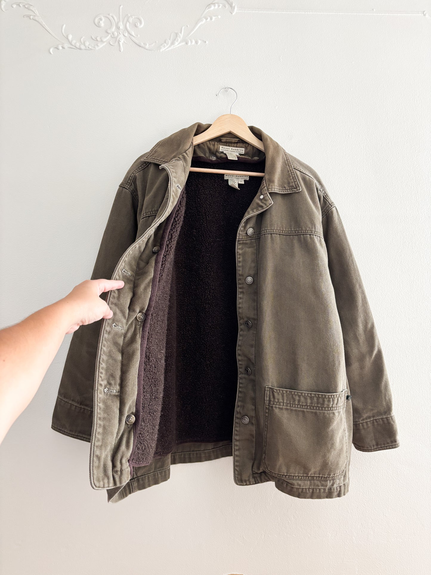 Vintage Sherpa Lined Jacket (XL)