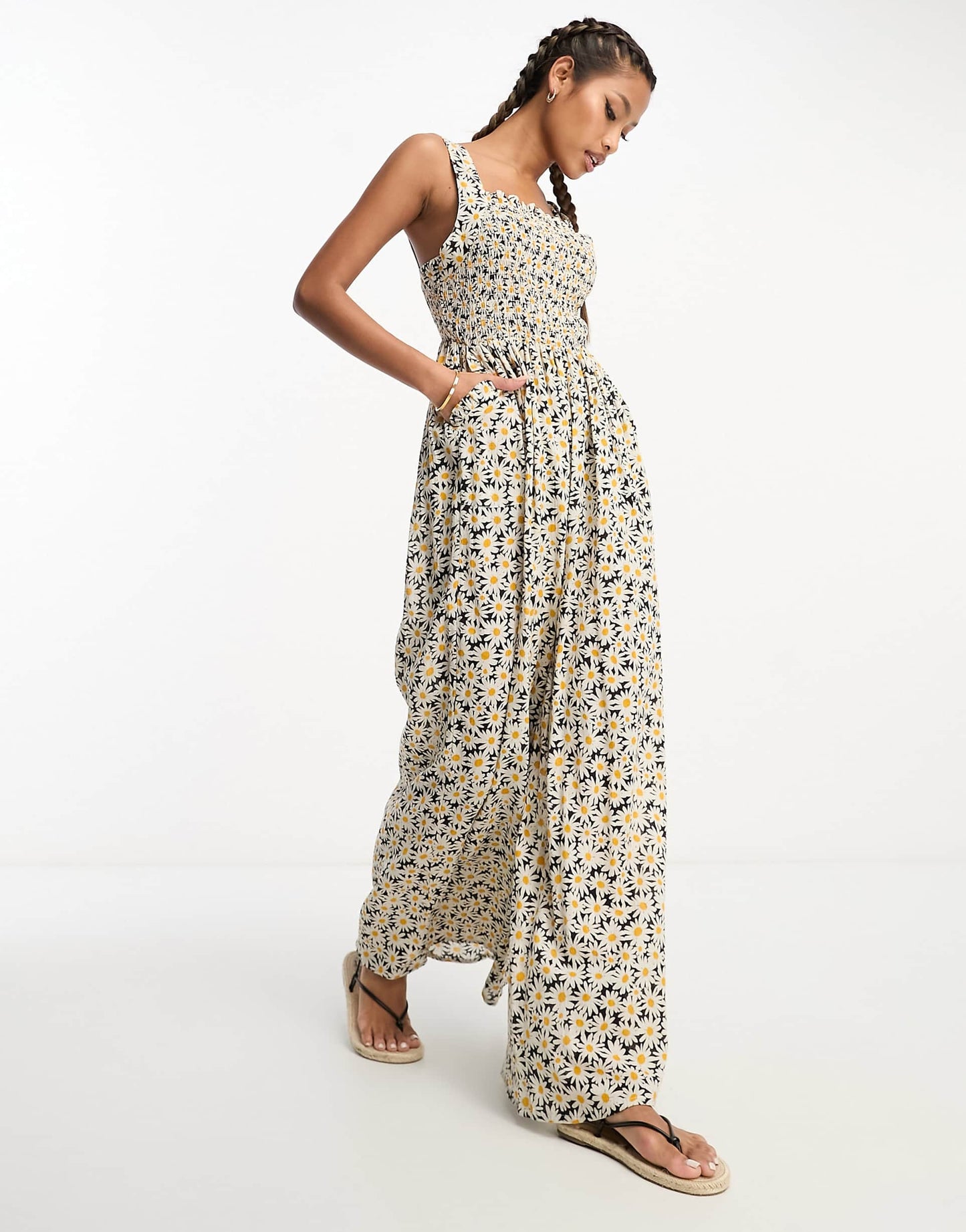 Asos Daisy Smocked Jumpsuit (M/L)