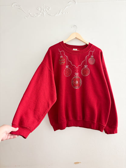 Vintage Ornament Bedazzled Crewneck (XL)