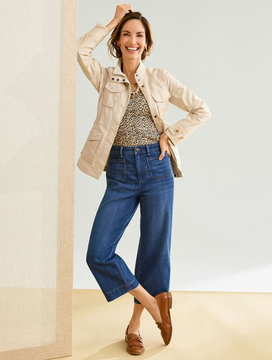 Talbots High Rise Wide Leg Crop Jeans (16)