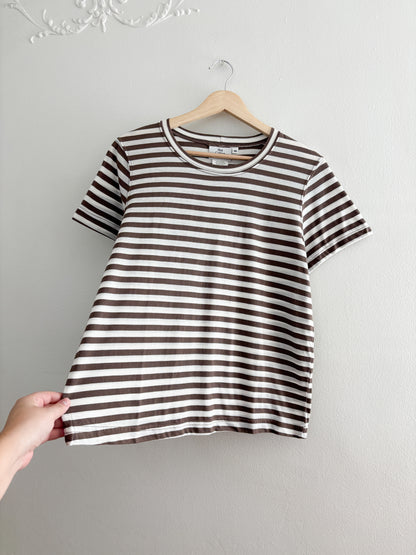 Hot Cotton Brown striped tee (M)