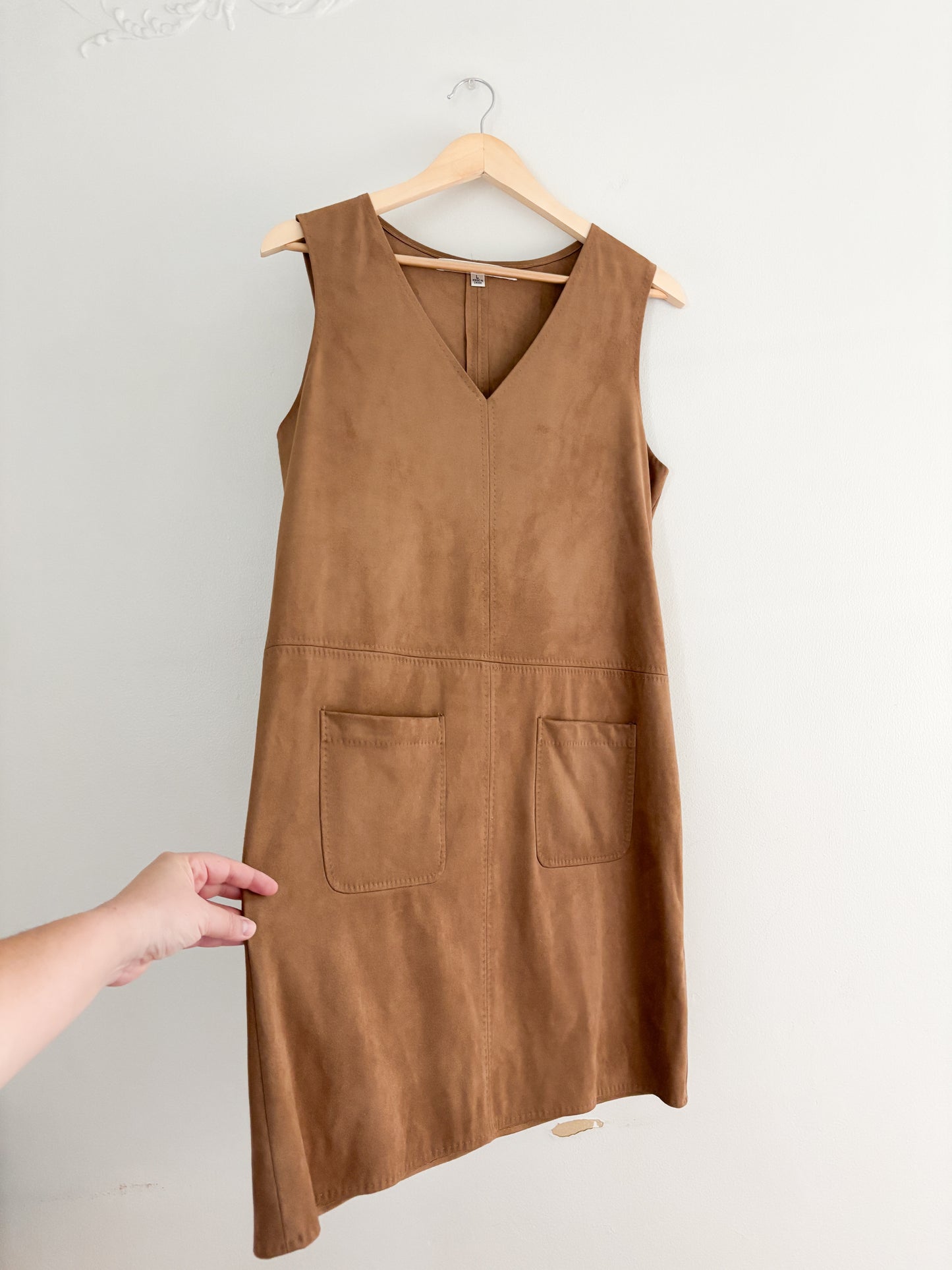 Max Studio Faux Suede Pocket Dress (M/L)