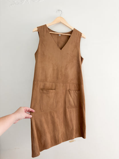 Max Studio Faux Suede Pocket Dress (M/L)