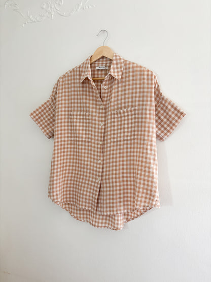 Madewell gingham button up (XS/S)