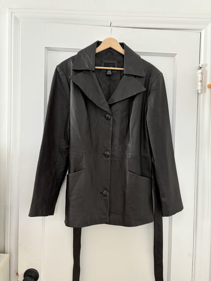 Vintage Y2K Leather Jacket (M/L)