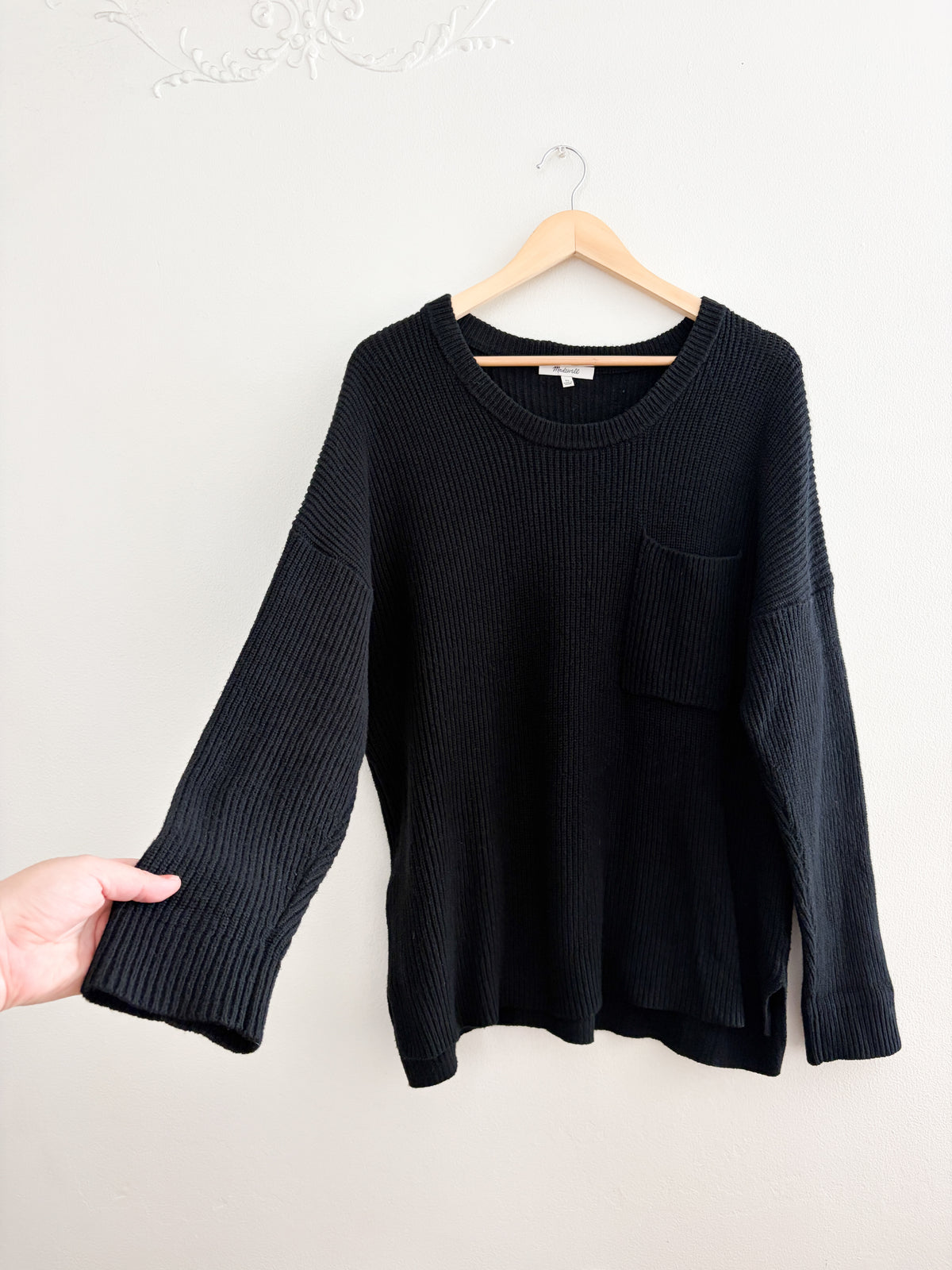 Madewell Black Knit Sweater (XL)
