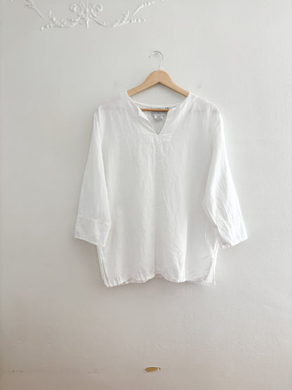 Hot Cotton Linen Blend Top (S)