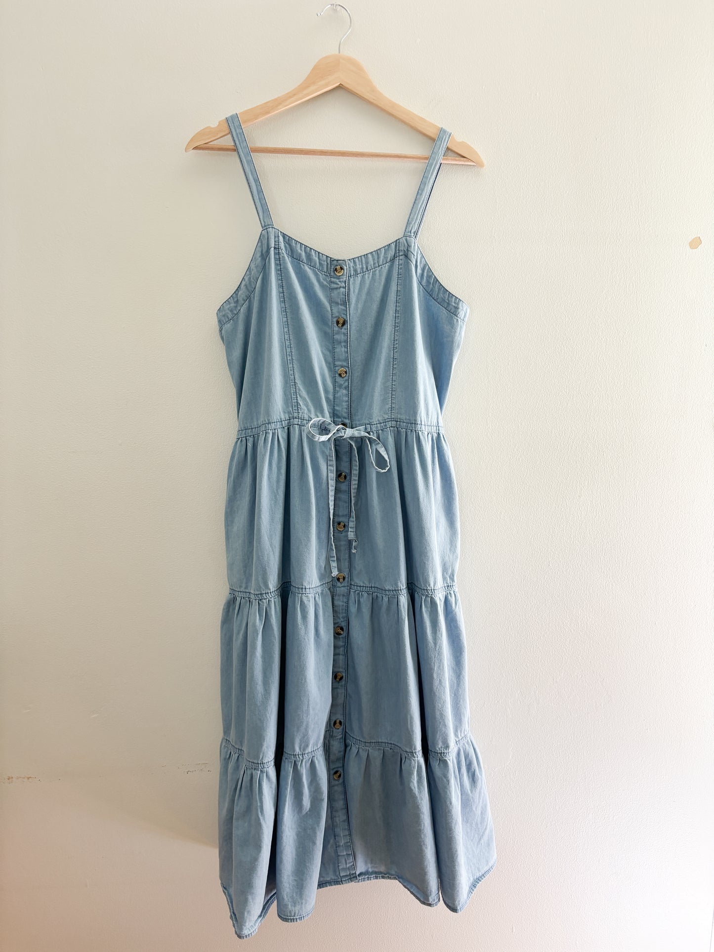 Tiered Chambray Dress (M)