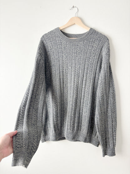 Haggar Blue Grey Marled Sweater
