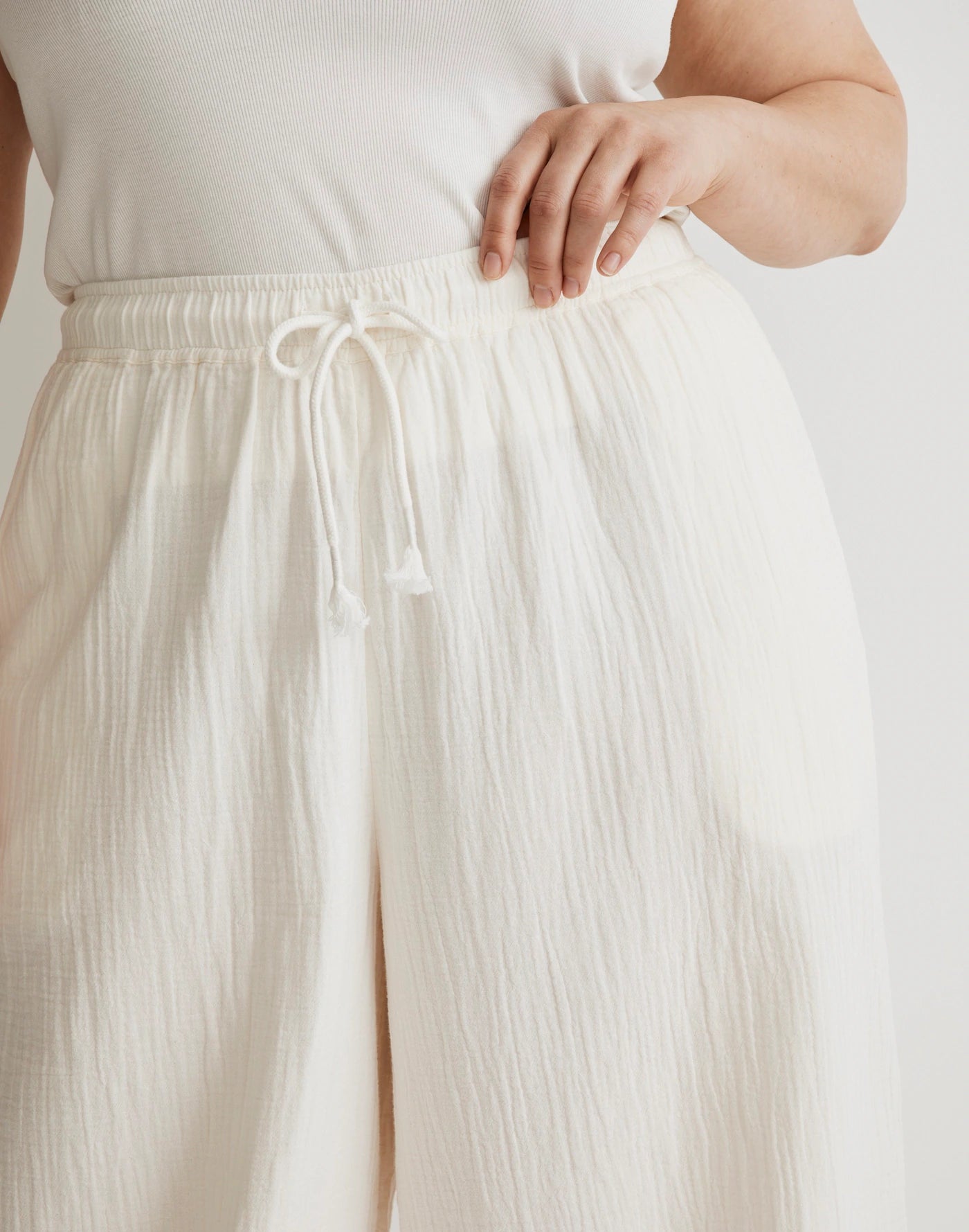 Madewell Gauze Wide Leg Pants (L)