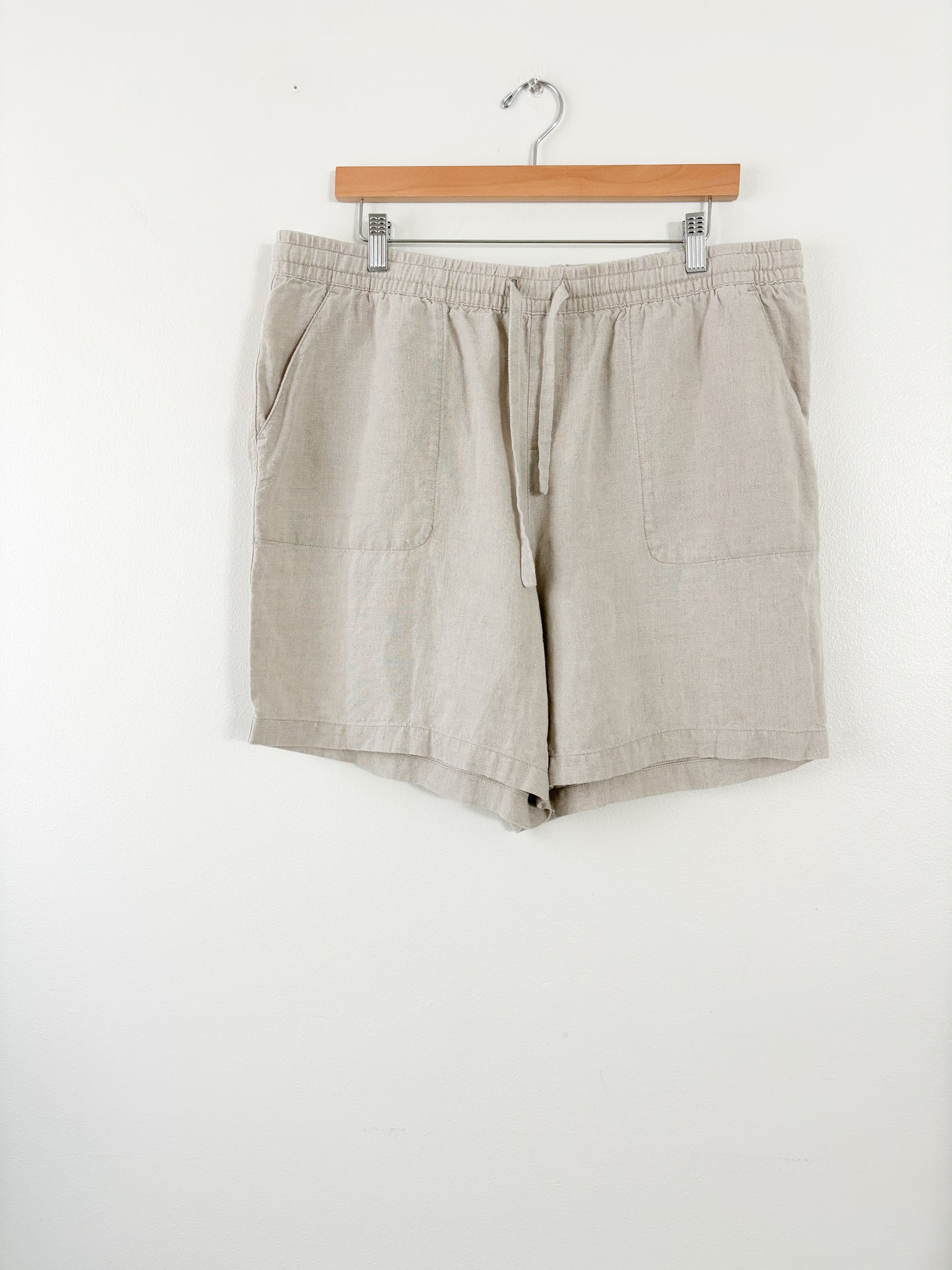 Garnet Hill Linen Easy Shorts