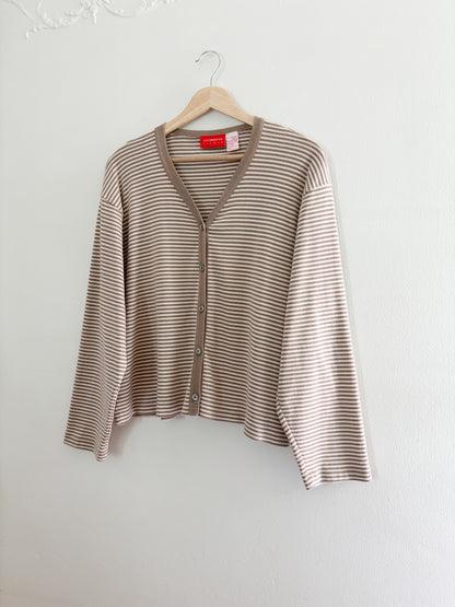 Liz Claiborne striped button up (L)
