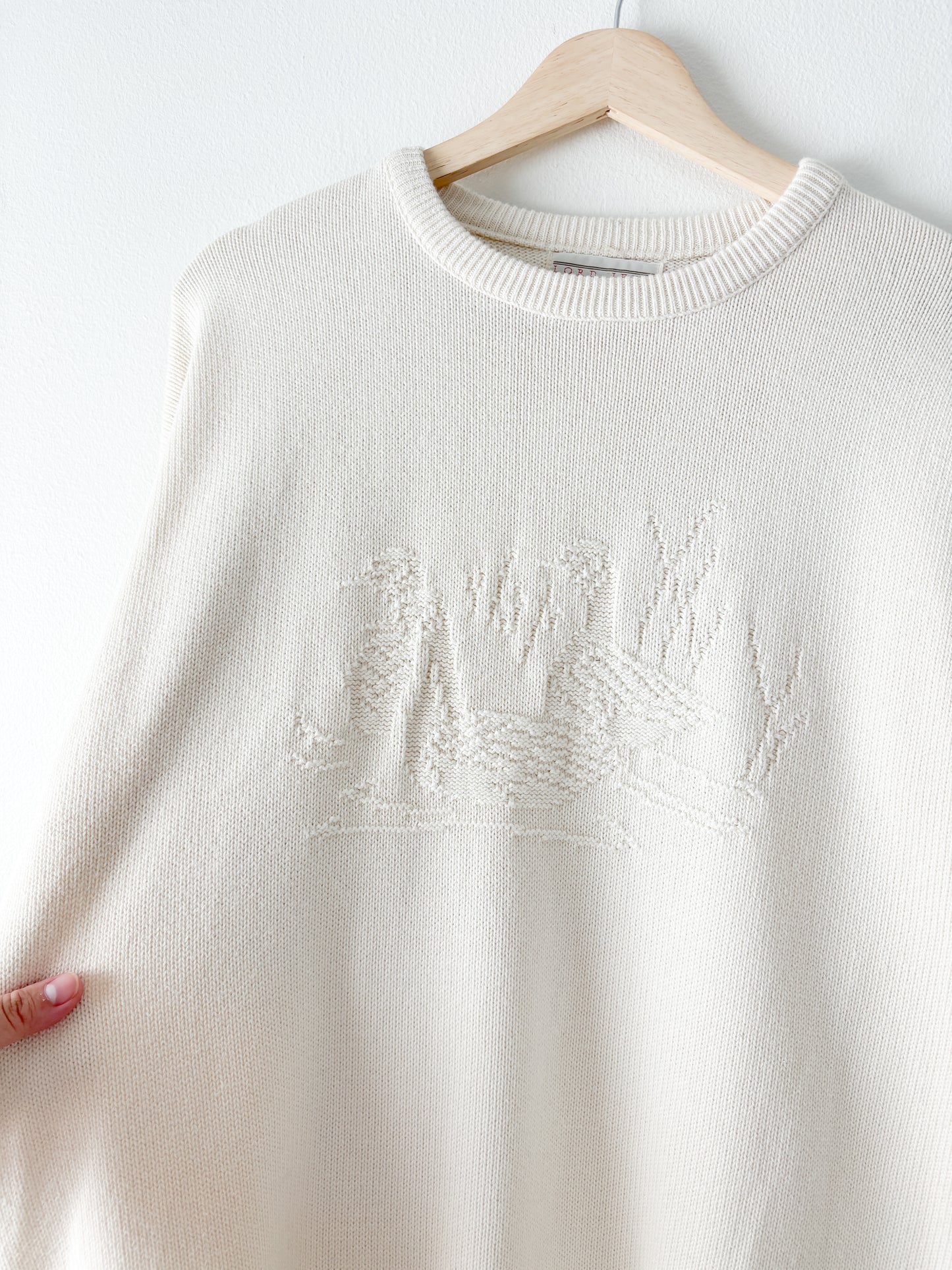 Vintage Cream Duck Sweater