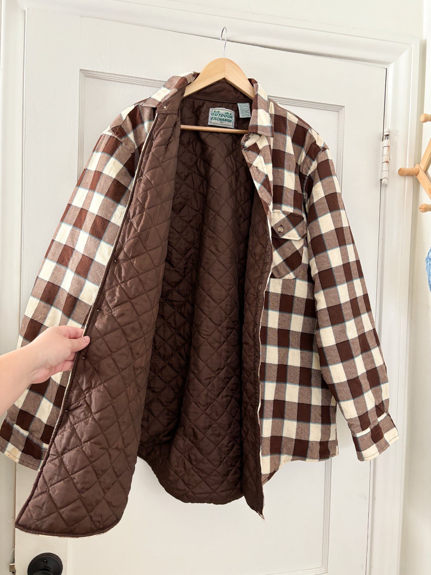 Vintage Checkered Shacket (XL)