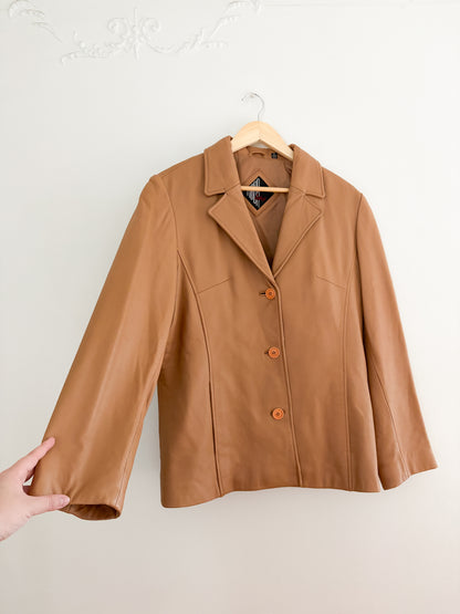 Vintage Leather Blazer Jacket (LP)
