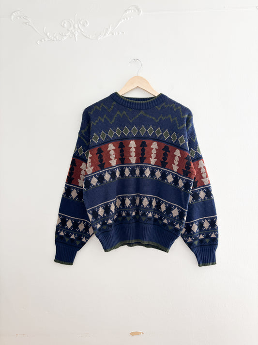 Vintage Patterned Knit (M)