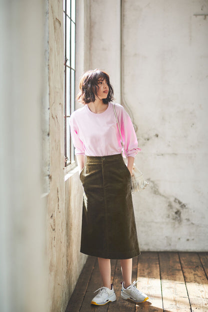 Uniqlo Green Corduroy Skirt (28”)
